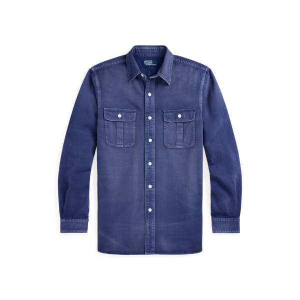 Camisa de trabalho de sarja Classic Fit Polo Ralph Lauren em 1