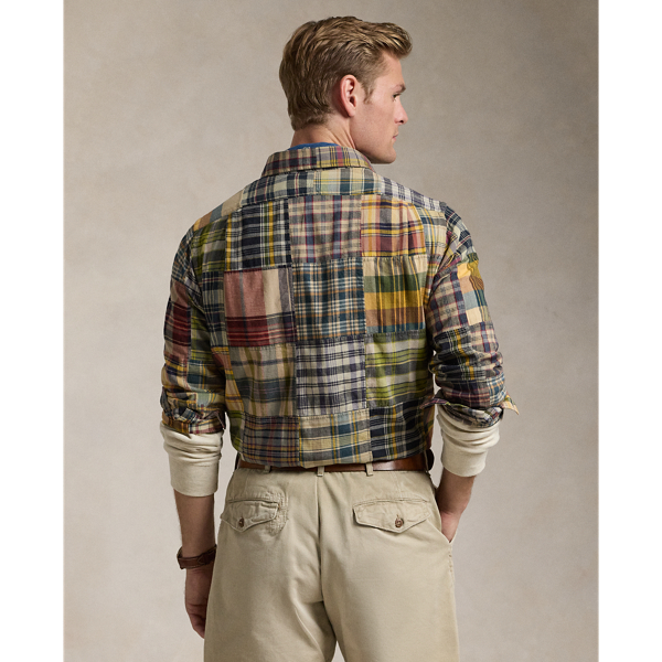 Classic Fit Patchwork Madras Workshirt for Men | Ralph