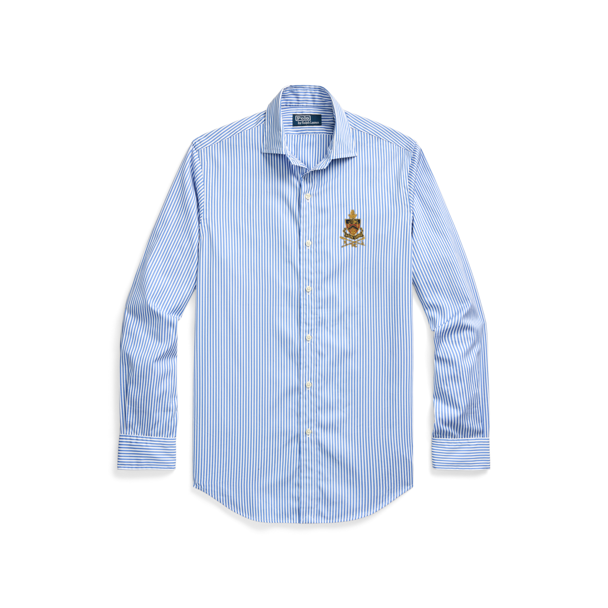 ★★ ★★ Men's Regular Fit Striped Button Polo L Polo Ralph Lauren Striped Classic-Fit Oxford Shirt | Saks
