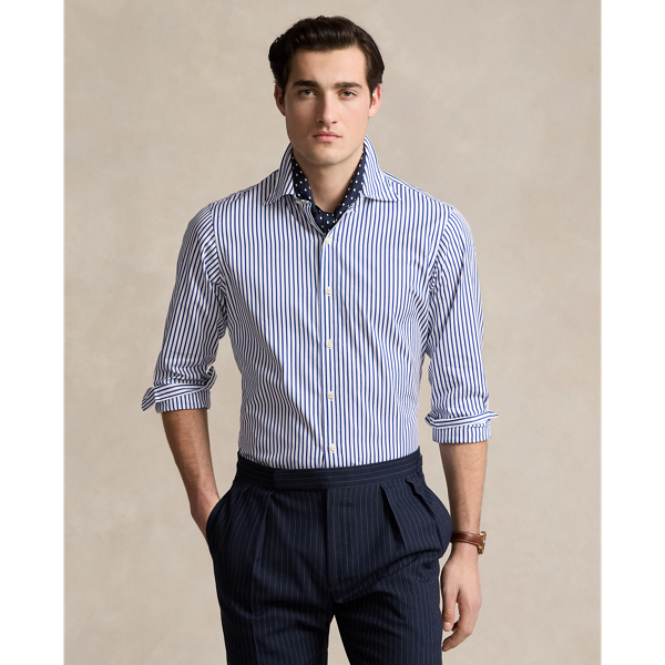 Classic Fit Striped Poplin Shirt for Men Ralph Lauren UK