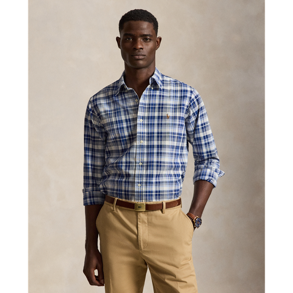 Classic Fit Plaid Oxford Shirt 