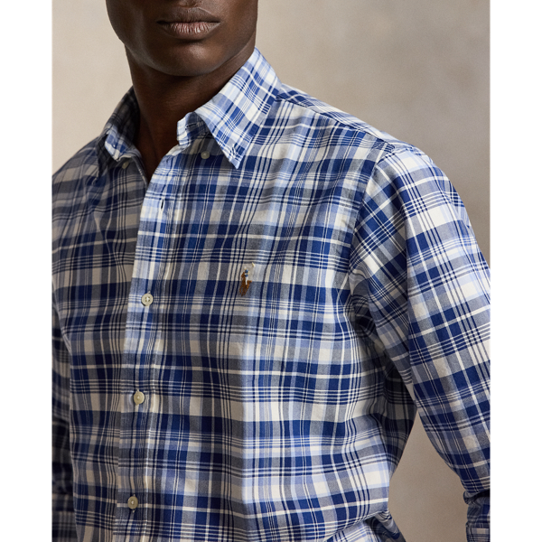 Classic Fit Plaid Oxford Shirt 