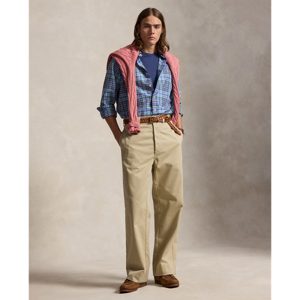 Classic Fit Plaid Oxford Shirt 