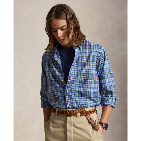 Classic Fit Plaid Oxford Shirt 