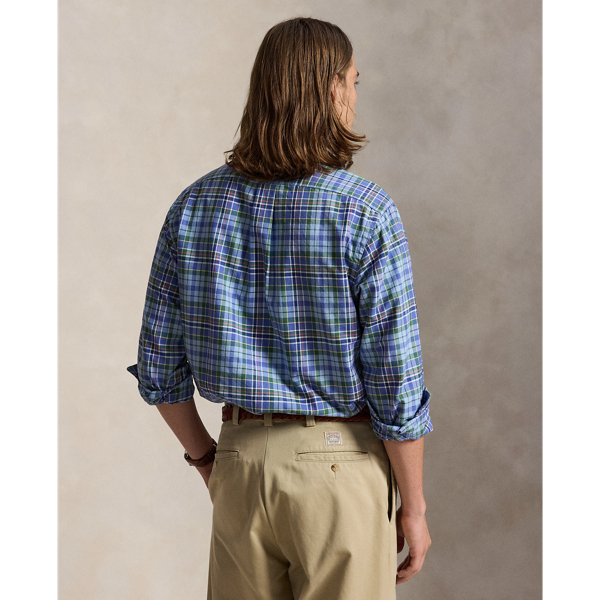 Classic Fit Plaid Oxford Shirt 