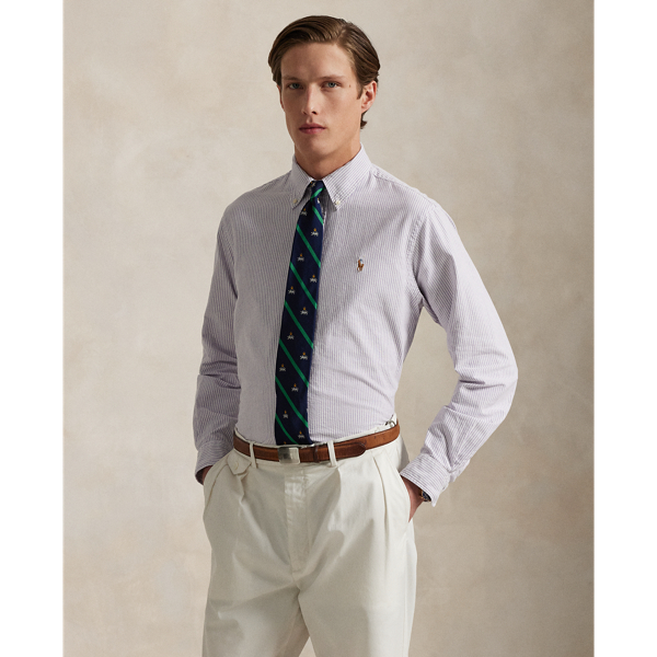 Classic Fit Striped Oxford Shirt