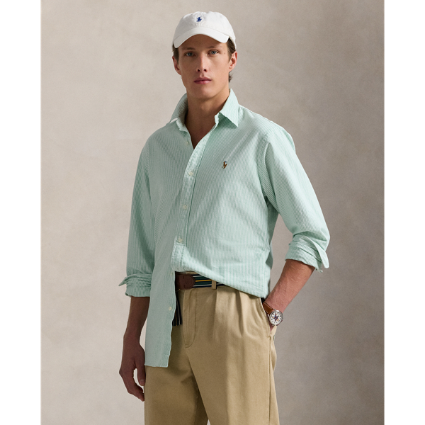 Classic Fit Striped Oxford Shirt