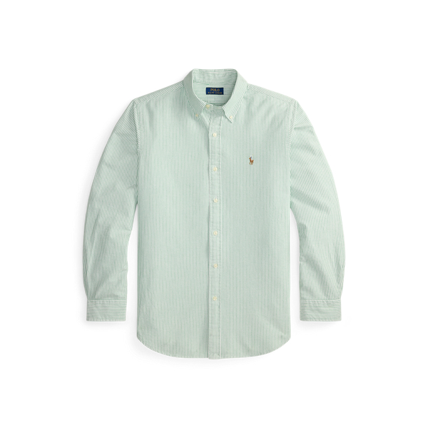 Cruise Green/White Classic Fit Striped Oxford Shirt Polo Ralph Lauren 2