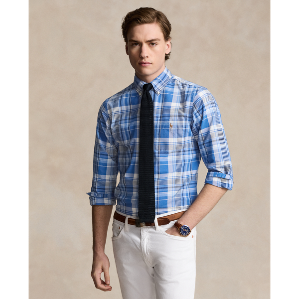 Classic Fit Plaid Oxford Shirt