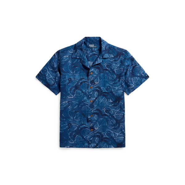 [M] buy POLO RALPH LAUREN Classic Fit Oxford Floral Tropical Cruise Shirt Blue