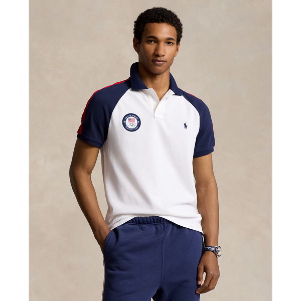 White Multi Team USA Mesh Polo Shirt Polo Ralph Lauren 1