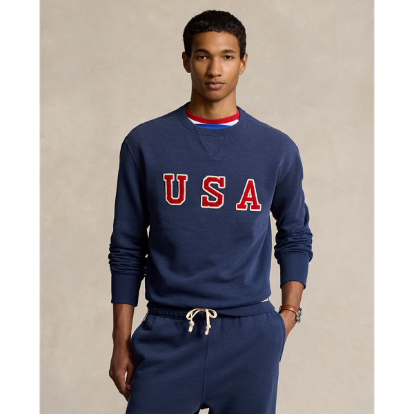 Dark Cobalt Team USA Fleece Sweatshirt Polo Ralph Lauren 1