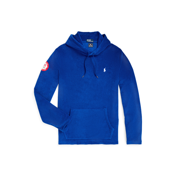 Blue polo hoodie hotsell