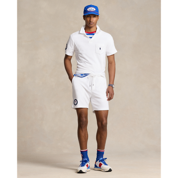 White Team USA 6-Inch Terry Short Polo Ralph Lauren 1