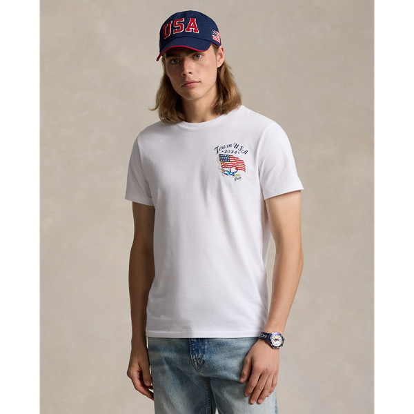 White Team USA Jersey Graphic T-Shirt Polo Ralph Lauren 1