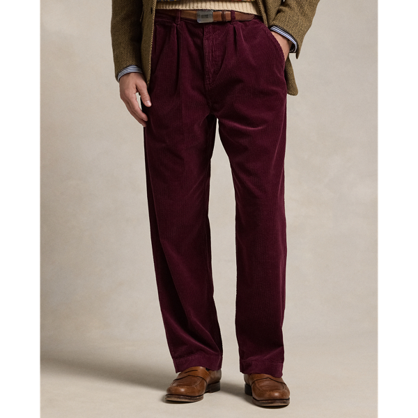 Classic Fit Pleated Corduroy Pant