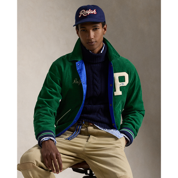 Polo ralph lauren letterman jacket hotsell