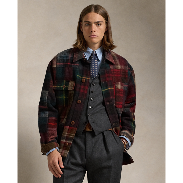 Plaid jacket shirt hotsell