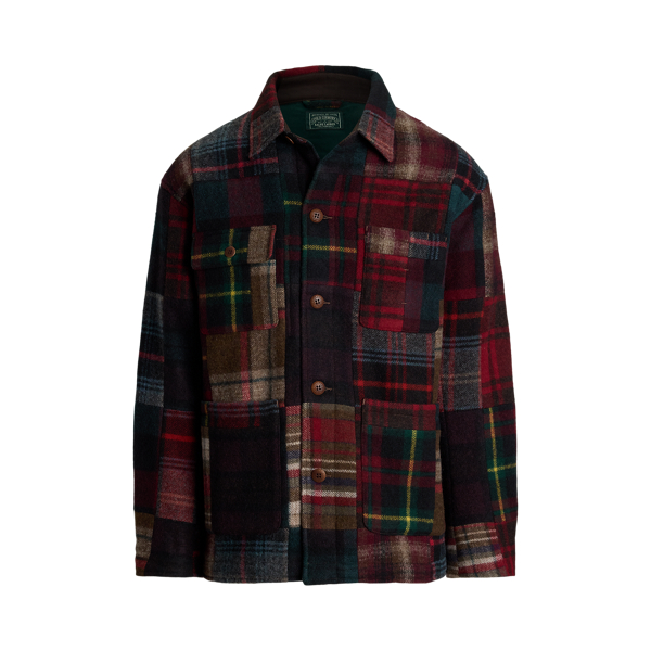 Plaid Patchwork Wool Jacket