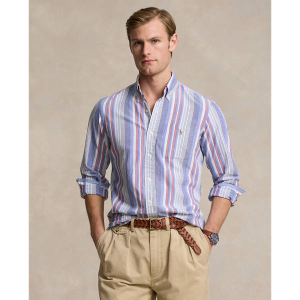 Custom Fit Striped Oxford Shirt for Men Ralph Lauren UK