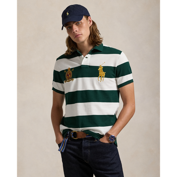 Men's big pony custom slim fit mesh polo best sale