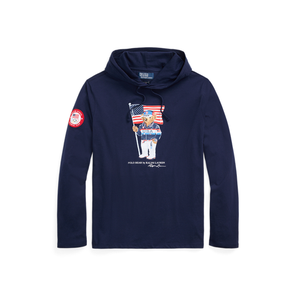 Team USA Polo Bear Hooded T Shirt