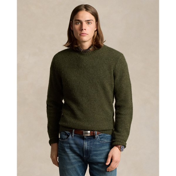 Suede-Patch Sweater