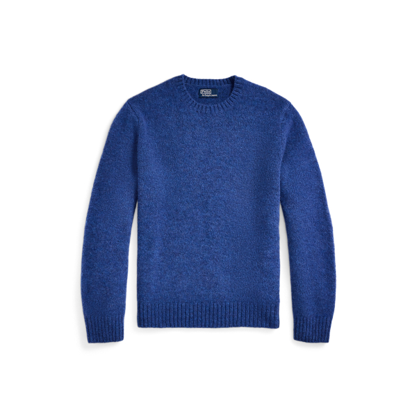★★POLO RALPH LAUREN★★ Suede Patch Wool Cashmere Sweater Suede-Patch Sweater