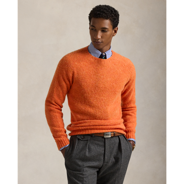 Orange striped sweater mens best sale