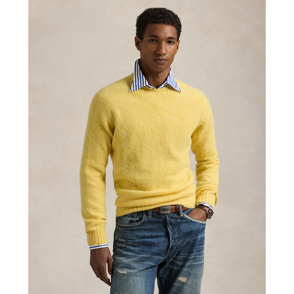 Mens yellow pullover online