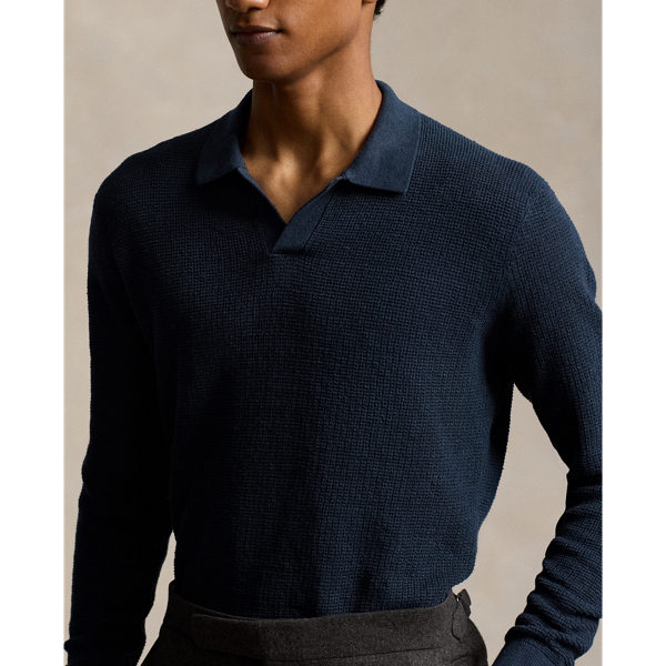 Blue Textured Linen Jumper Polo Ralph Lauren 6
