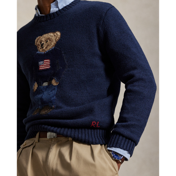 POLO RALPH LAUREN SWEATER ポロベア コットンリネン Polo Bear Linen-Cotton Crewneck Sweater