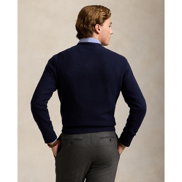 Bear Navy Polo Bear Wool and Cashmere Jumper Polo Ralph Lauren 5