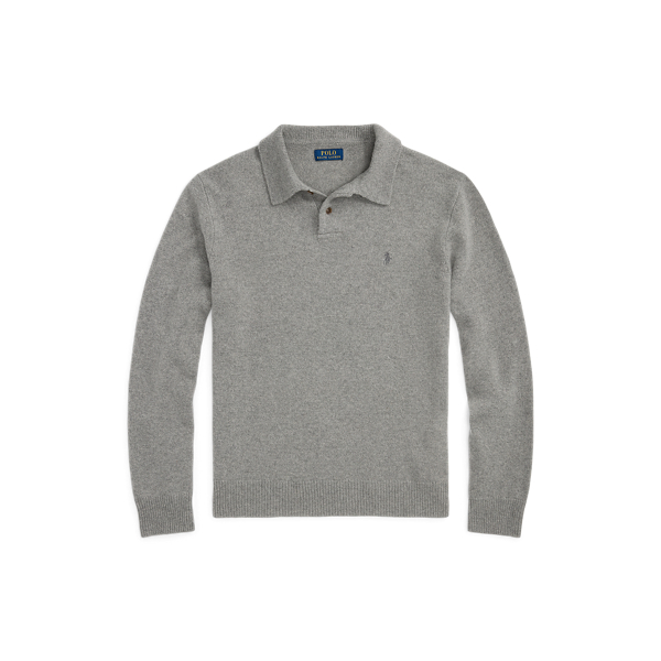 Wool Cashmere Polo Collar Jumper