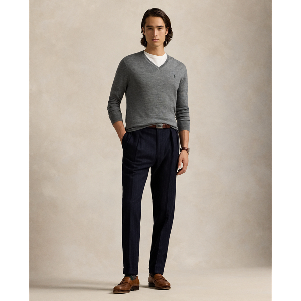 スリム フィット ウォッシャブル ウール Vネック セーター | ラルフ