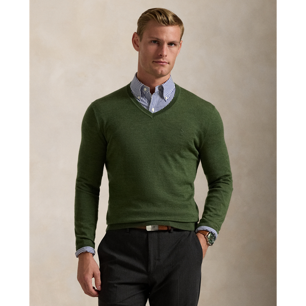 Ralph lauren men's v neck jumper online