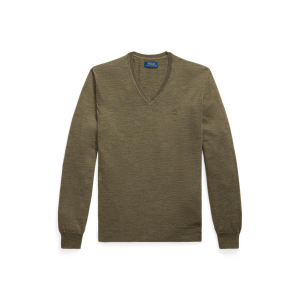 Slim Fit Washable Wool V-Neck Jumper