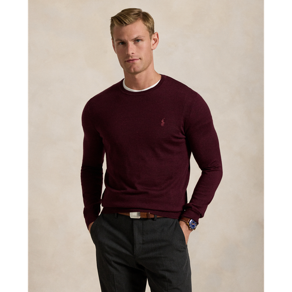 Crew neck sweater with polo shirt online