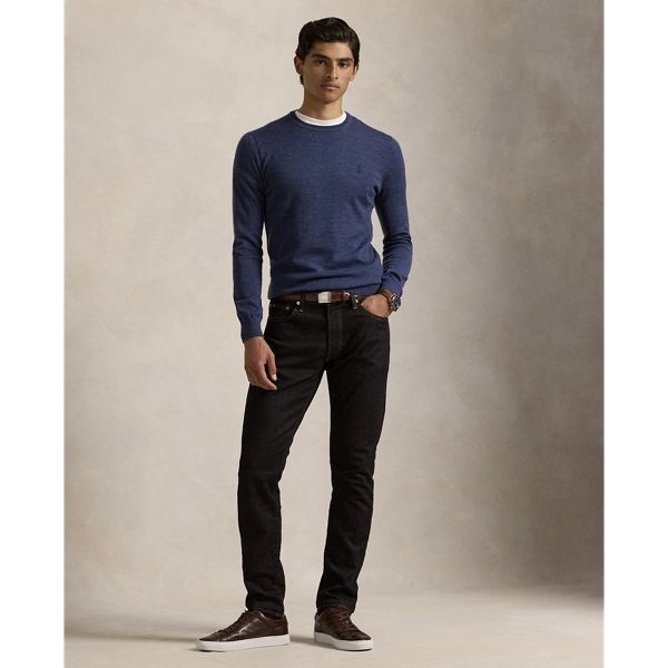 Slim Fit Washable Wool Crewneck Jumper 