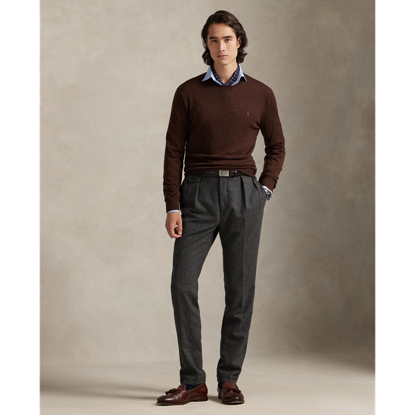 Slim Fit Washable Wool Crewneck Jumper 