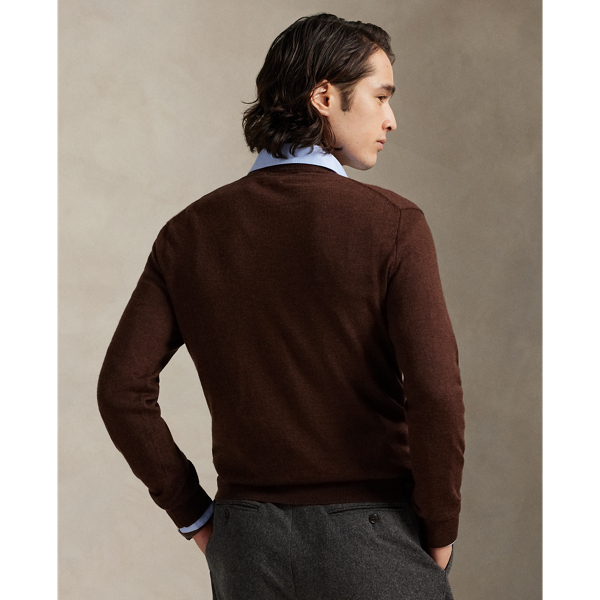 Slim Fit Washable Wool Crewneck Jumper 