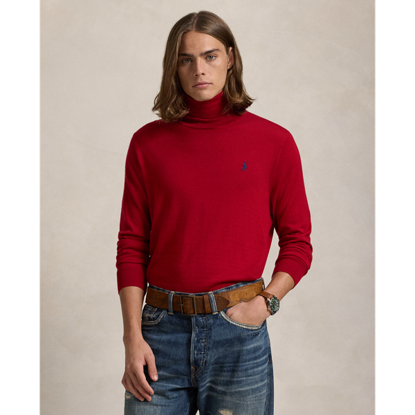 Washable Wool Turtleneck Sweater