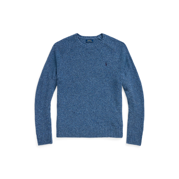 Speckled Wool Blend Crew Neck Jumper Polo Ralph Lauren 1