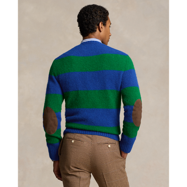 Polo ralph lauren striped 2024 patch Sweater