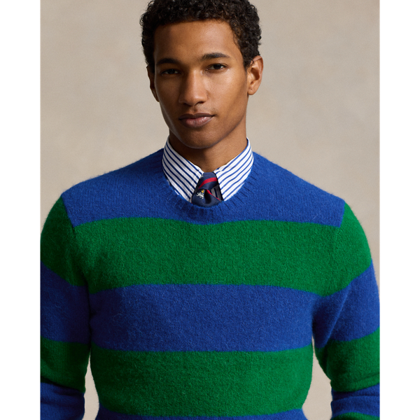 Polo ralph lauren striped 2024 patch Sweater