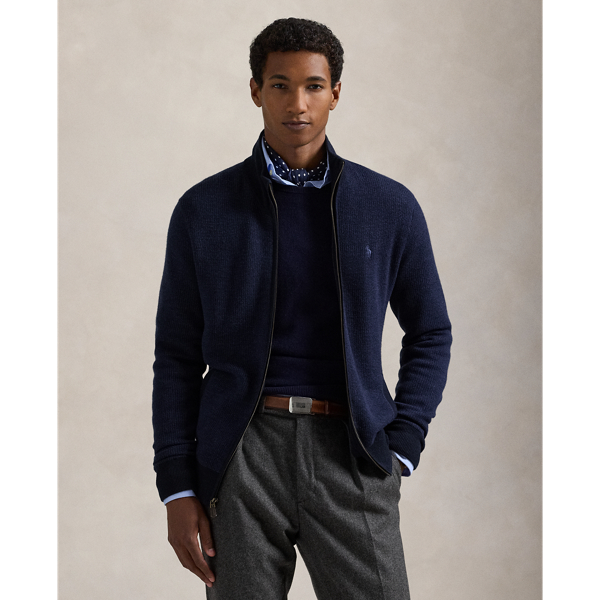 Ralph lauren mens zip neck jumper on sale