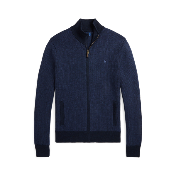 Ralph lauren cotton full zip sweater best sale