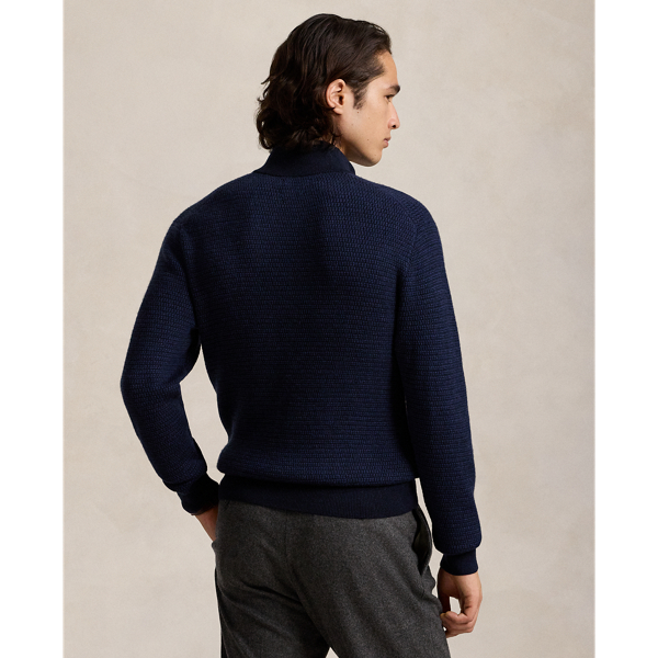 Waschbarer Wollpullover Polo Ralph Lauren in Navy kombiniert 5