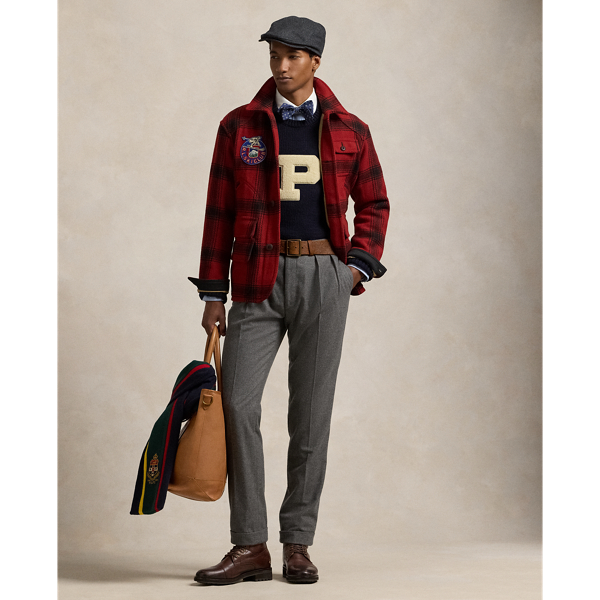 Plaid Wool Utility Jacket