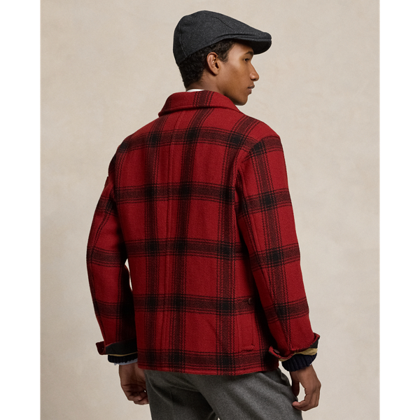 Plaid Wool Utility Jacket